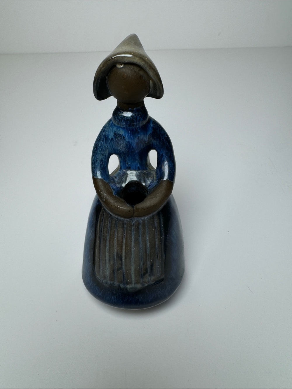 Elsi Bourelius Jia Gantofta Blue Bonnet Lady Pottery Figurine